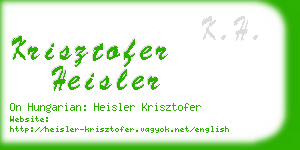 krisztofer heisler business card